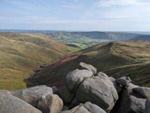 Peak District. A view from Kinder Scout.
